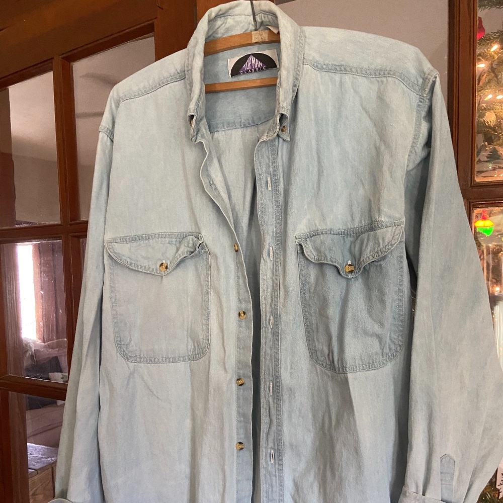 Vintage oversized denim shirt